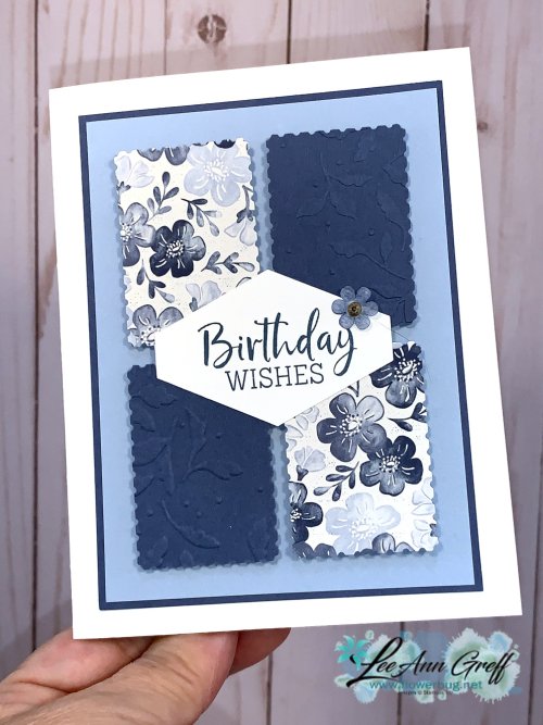 Boho Indigo Rectangular Postage punch