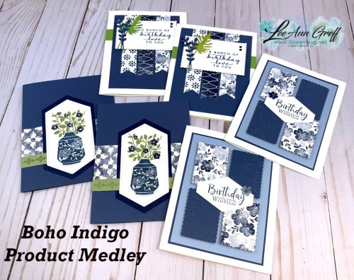 Boho Indigo Stitched Labels