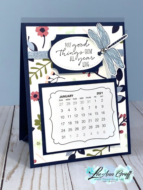 Paper Blooms easel calendar