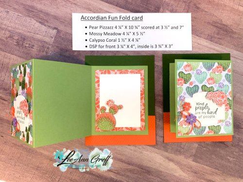 Flowering Cactus Accordion cards