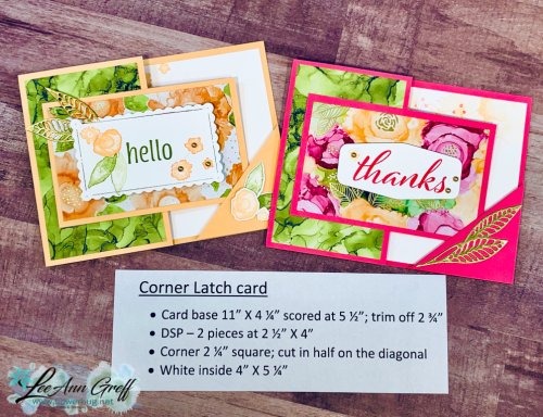 Corner Latch card Expressions in Ink