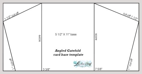 Angled Gatefold card base template