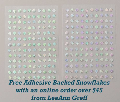 Adhesive backed snowflakes