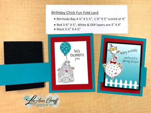 Hey Chick fun fold card