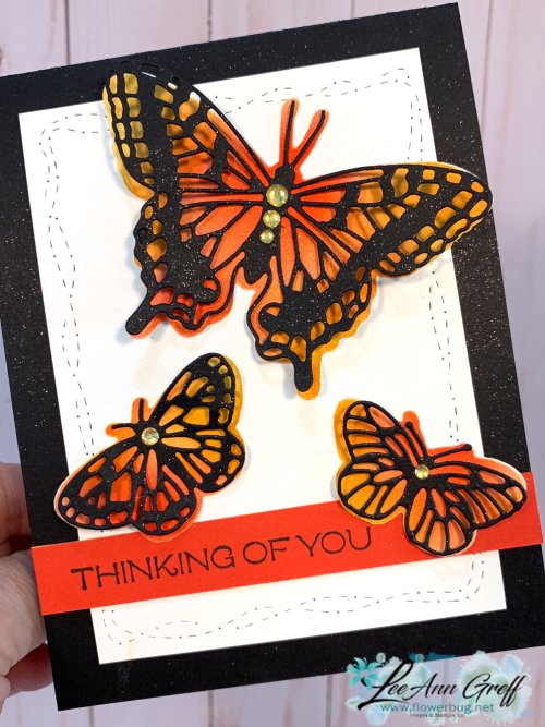 Butterflies sponged. 