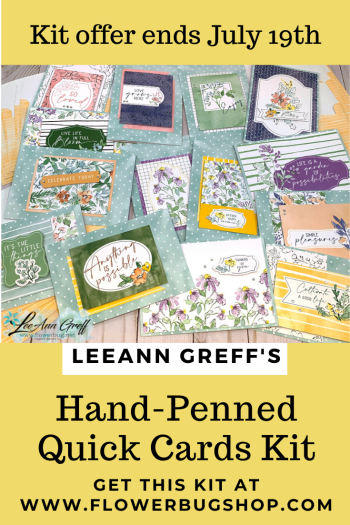 Hand Penned Quick Cards kit to go 