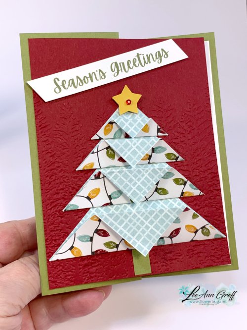 Origami Christmas trees. 