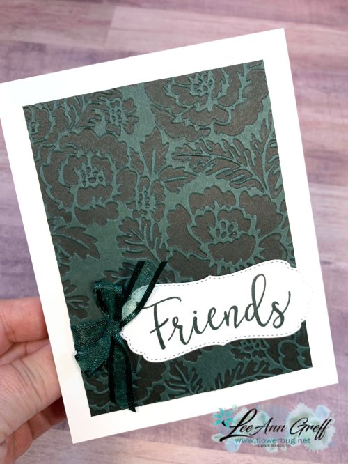 Pretty Embossing folder inked Pink