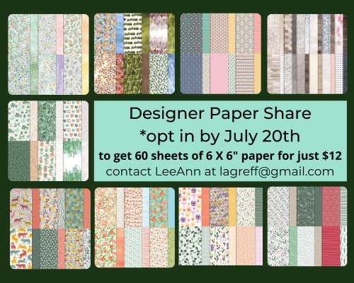 Designer Paper Share July