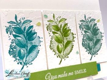 Calming Camellia leaves card