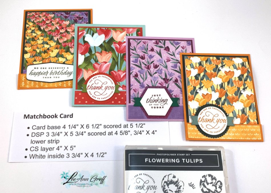 Flowering Tulips Matchbook cards