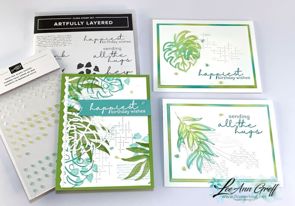 Artfully layered blended leaves 2