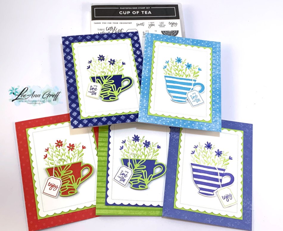 Tea Boutique in color cards 