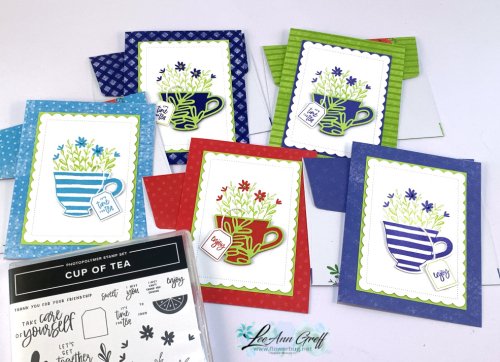 Tea Boutique in color cards & envelopes