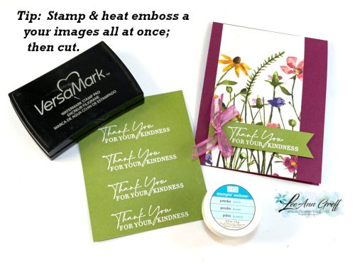 Dainty Flowers heat embossing