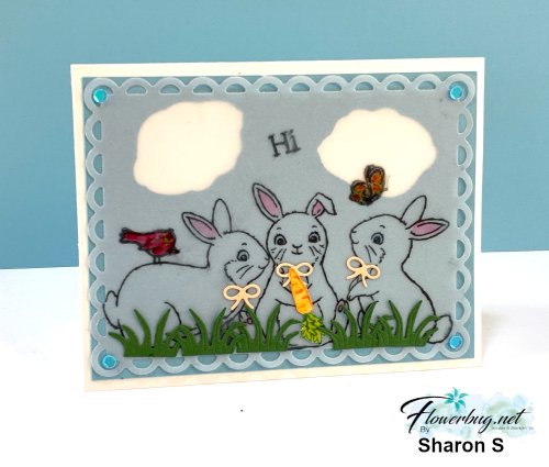 Easter Bunny trio vellum