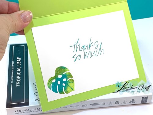 Tropical Leaf shaker card