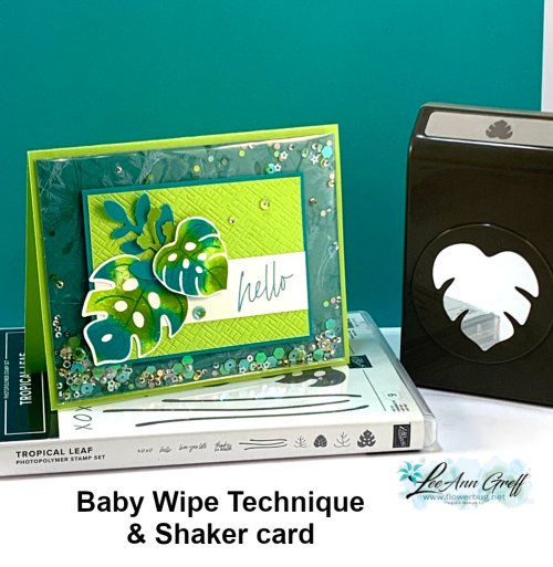 Tropical Leaf baby wipe shaker