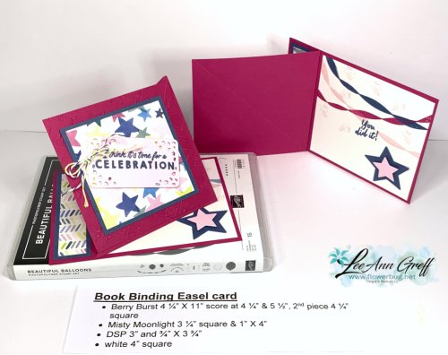 Beautiful Balloons book binding easel 