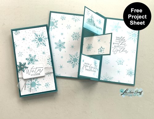 Abundant Beauty snowflake fun fold