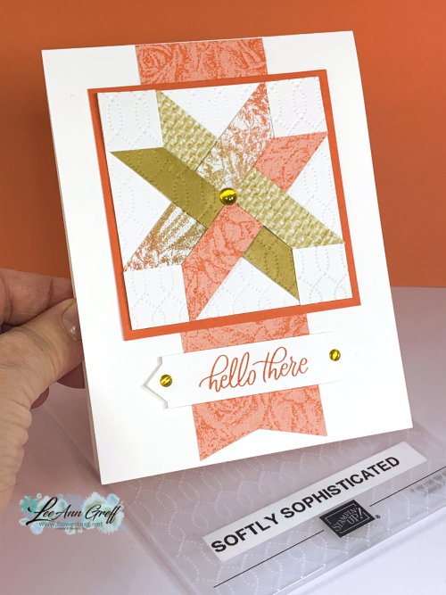 Softly Stippled star quilt card