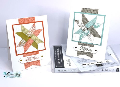 Softly Stippled star quilt cards