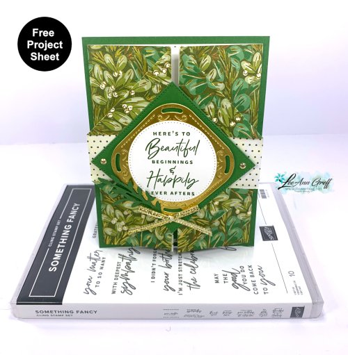 Diamond Gatefold wedding card