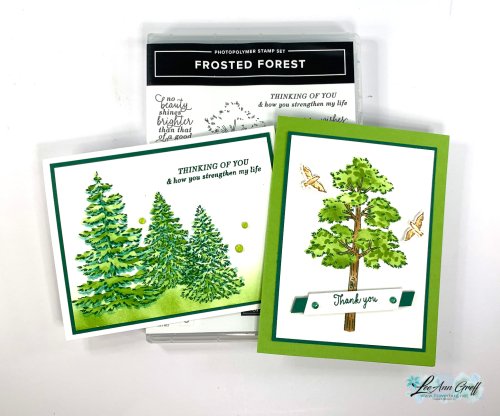 Frosted Forest green trees