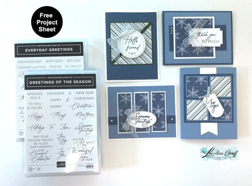 Iconic Celebrations cards blue. 