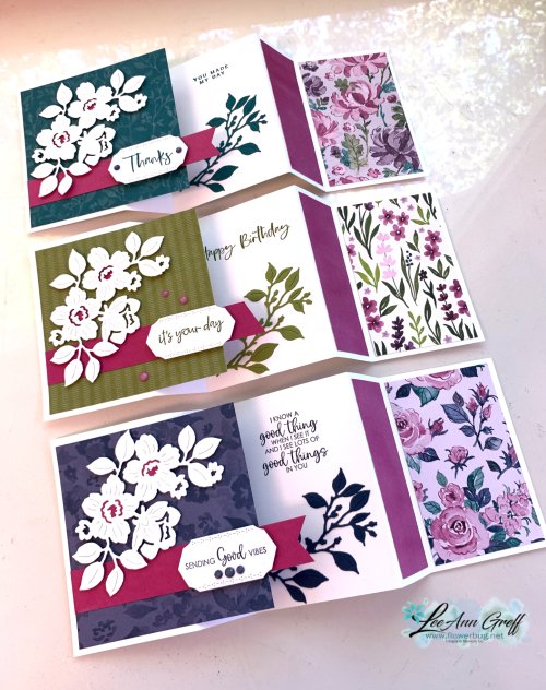 Floral Charm Triple fold cards 
