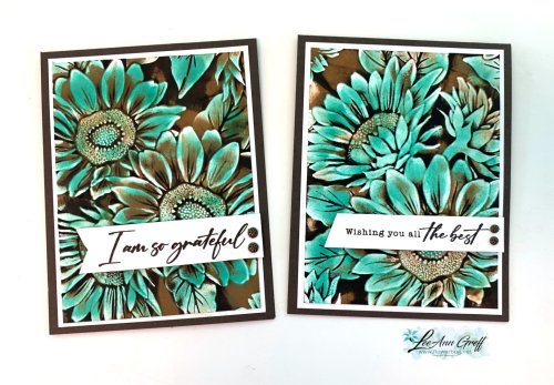 Sunflower embossed cards 