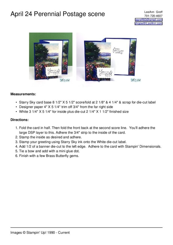 thumbnail of April Club Perennial Postage scene