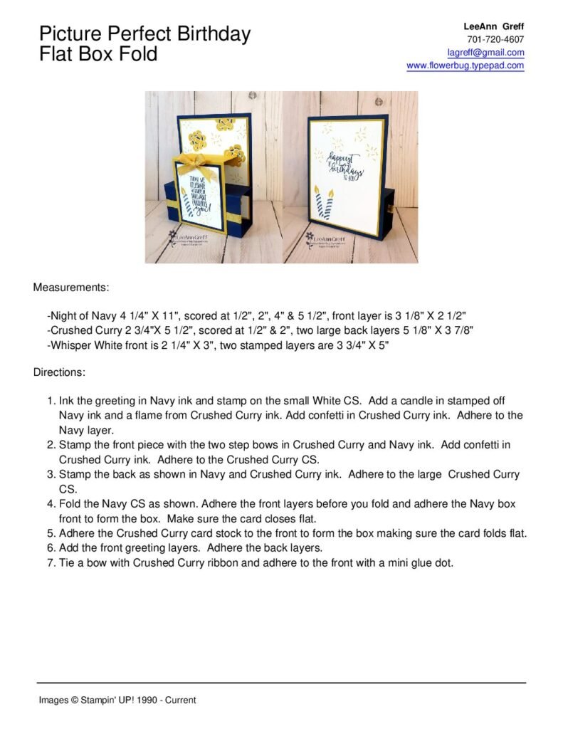 thumbnail of April Picture Perfect Flat Box fold