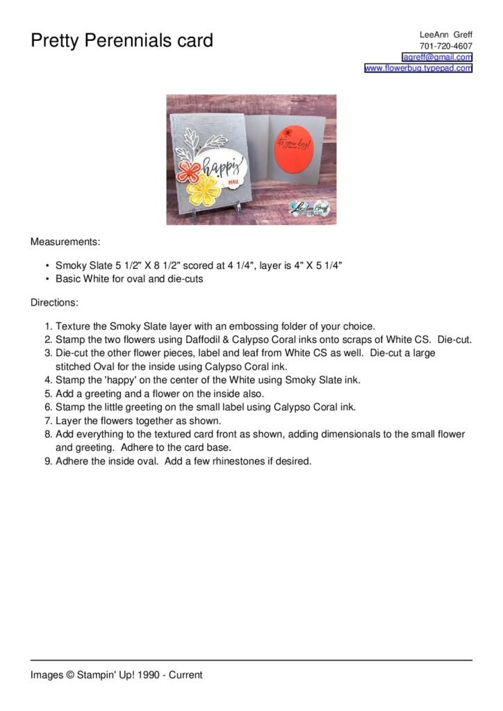 thumbnail of April Pretty Perennials card