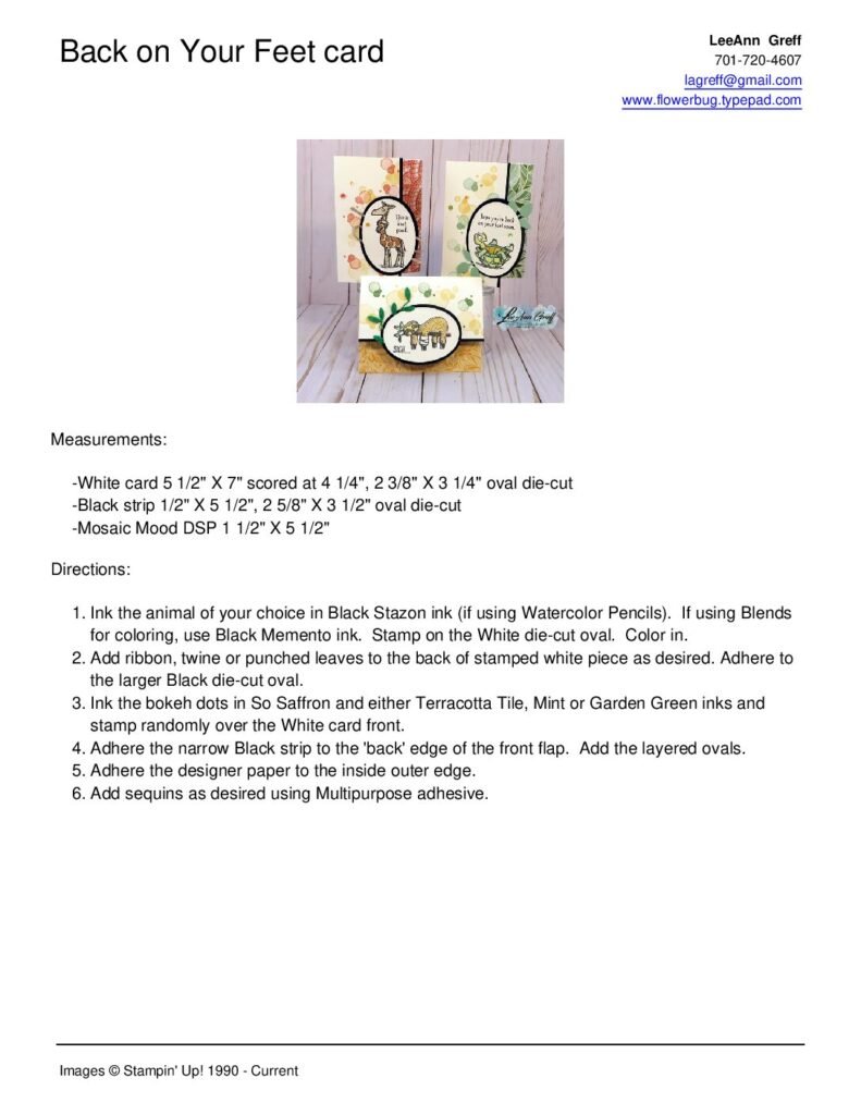 thumbnail of August Back on Your Feet card