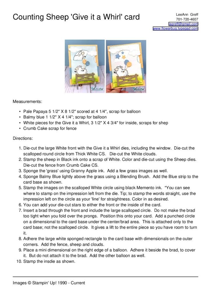 thumbnail of August Counting Sheep Give it a Whirl