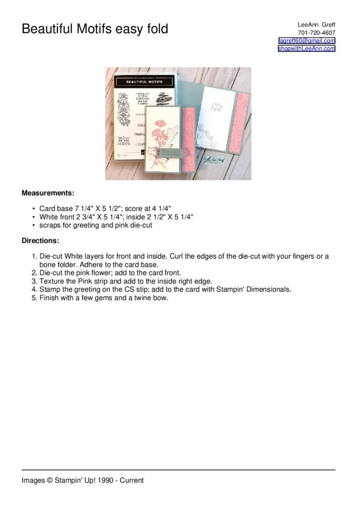 thumbnail of Beautiful Motifs easy card