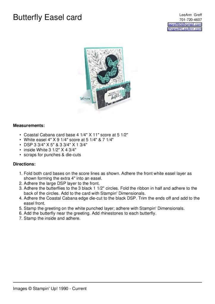 thumbnail of Botanical Butterfly Easel card