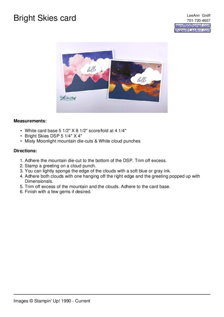 thumbnail of Bright Skies card