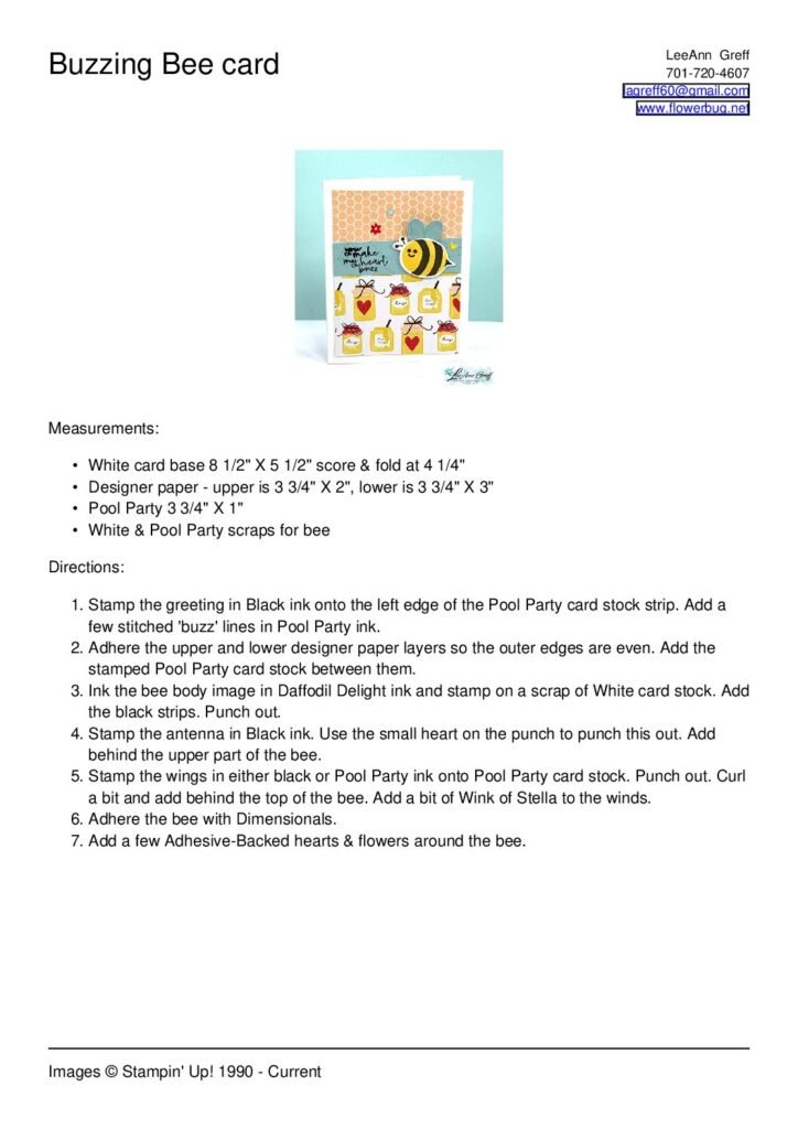 thumbnail of Buzzing Bee card