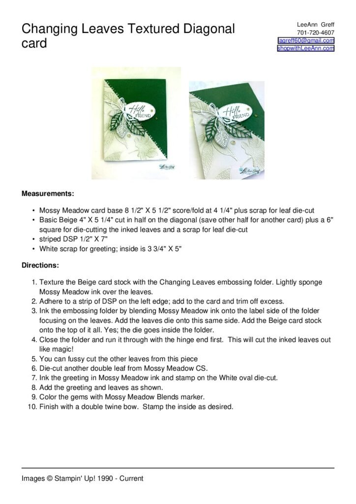 thumbnail of Changing Leaves textured diagonal card