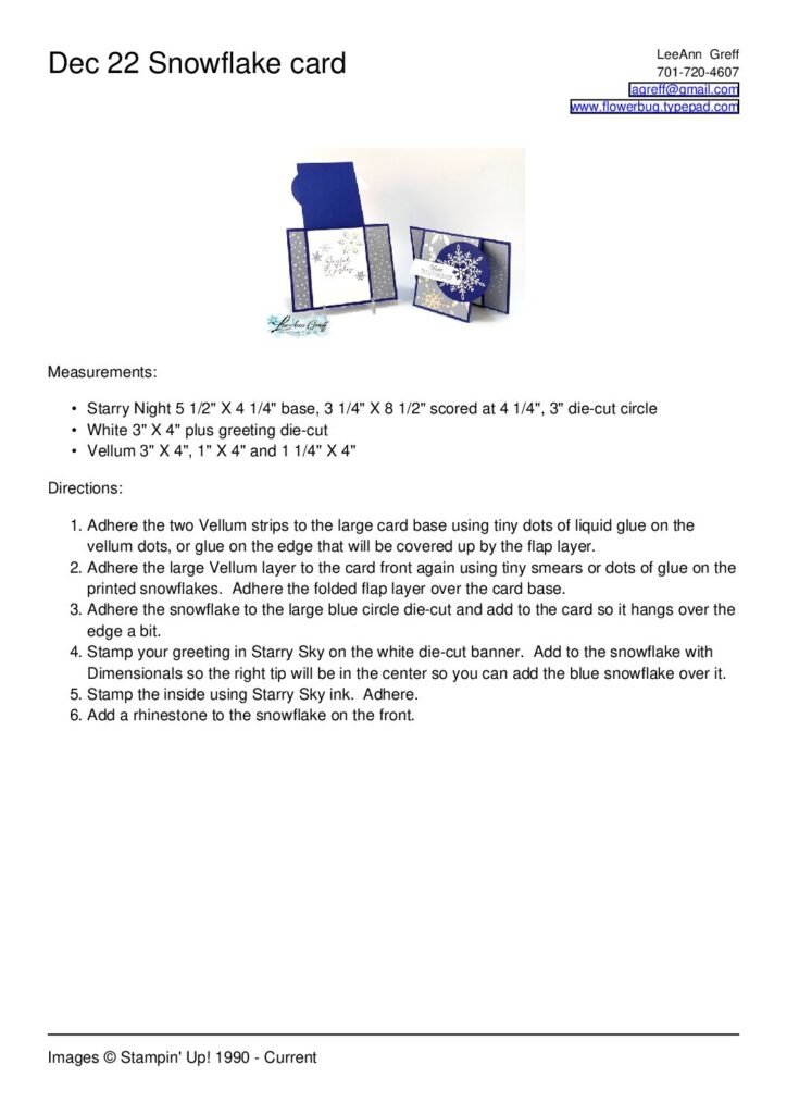 thumbnail of Dec 22 Snowflake card