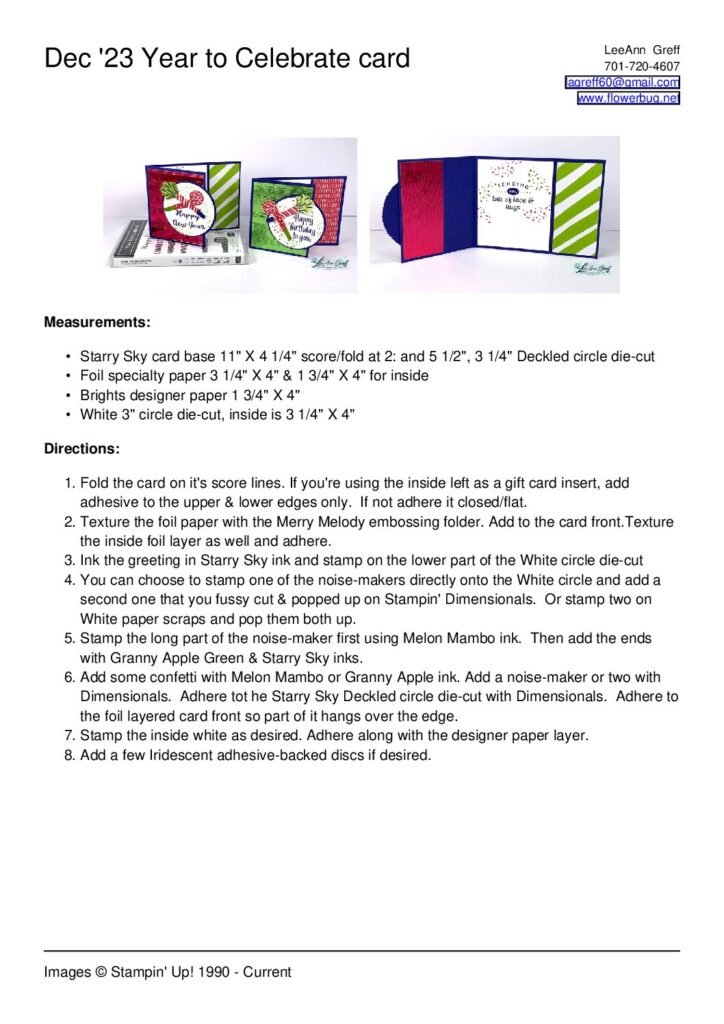 thumbnail of Dec ’23 Year to Celebrate card