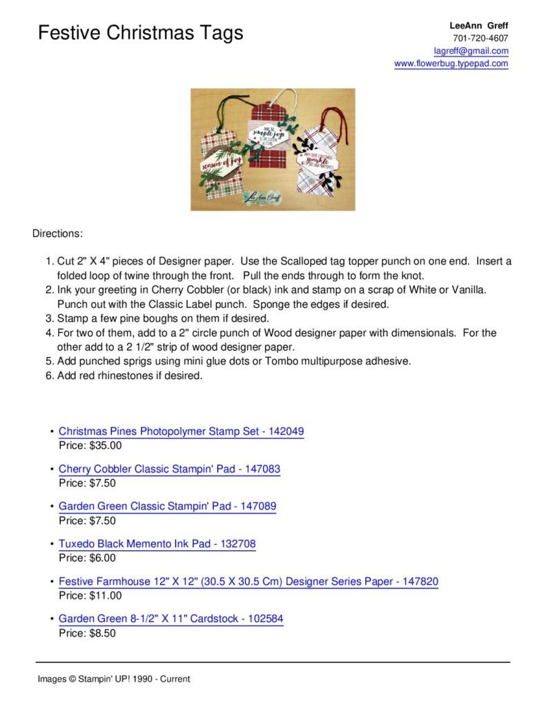 thumbnail of December Festive Christmas tags