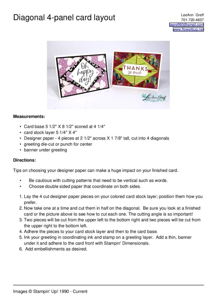 thumbnail of Diagonal 4-panel card layout FB Live