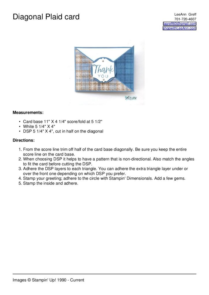 thumbnail of Diagonal Plaid card