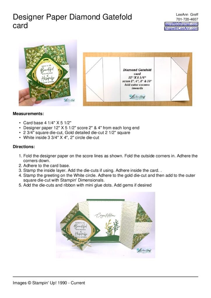 thumbnail of Diamond Gatefold card