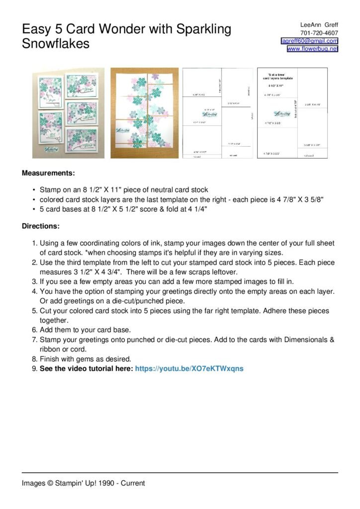 thumbnail of Easy 5 card wonder Sparkling Snowflakes