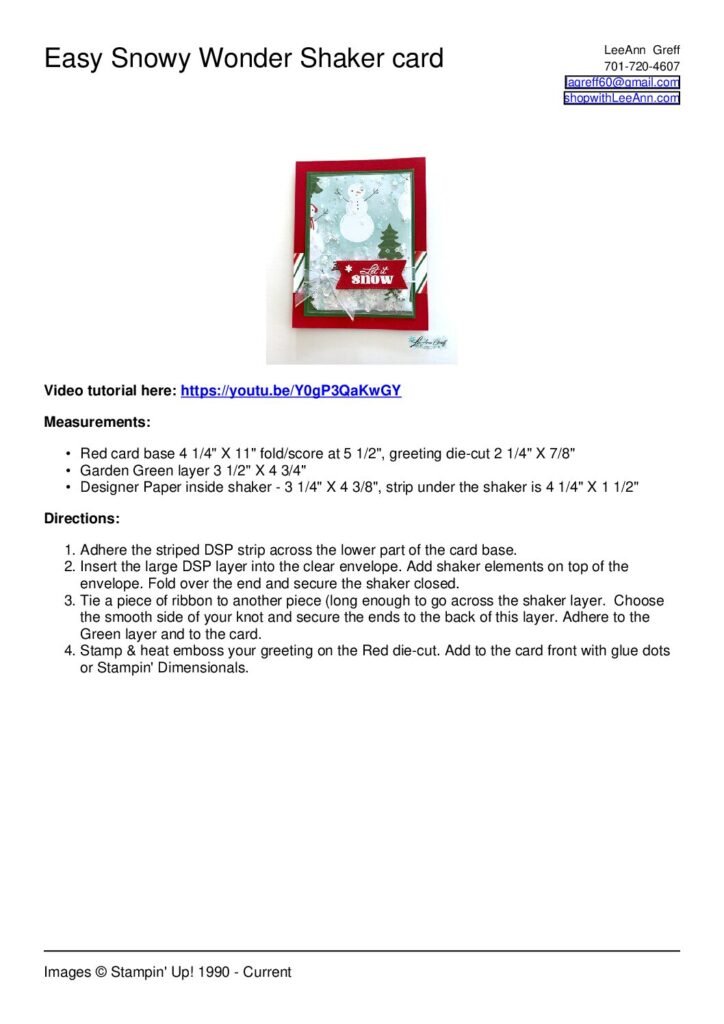 thumbnail of Easy Snowy Scenes Shaker card