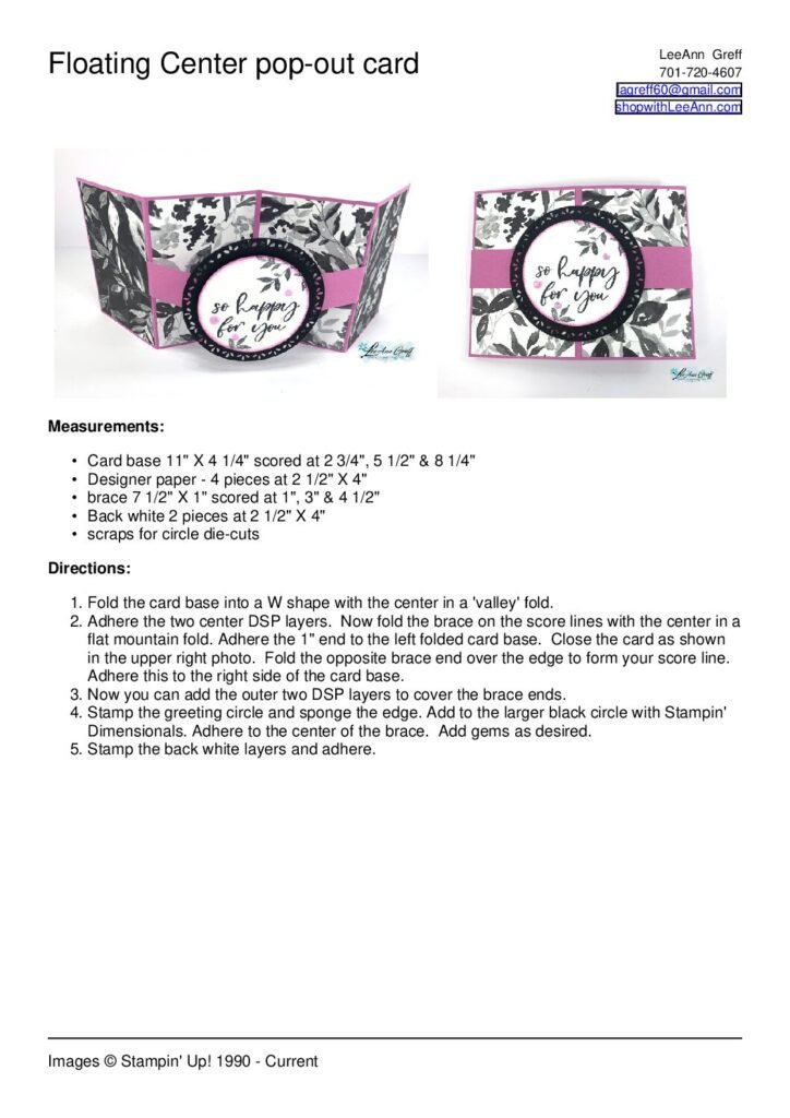 thumbnail of Floating Center pop out card